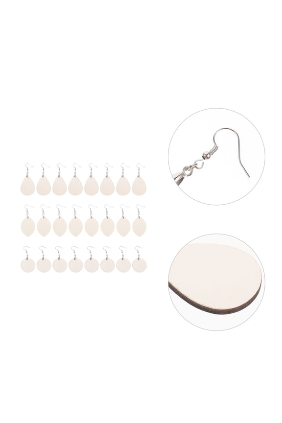 White Sublimation Earrings Double-Side Printed for DIY Projects 96Pcs