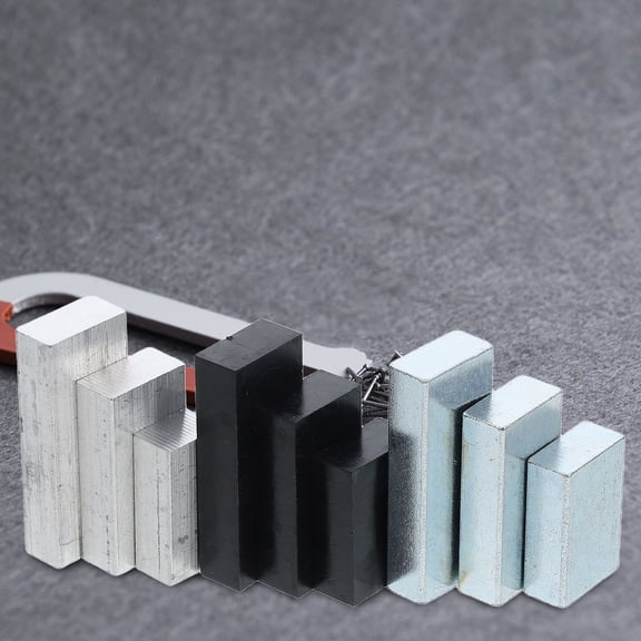 MLINS 9pcs Middle School Physics Experiment Kit with Aluminum Iron and Plastic Blocks for Comparing Material Densities in Science Education