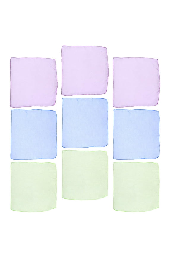 9pcs Solid Color Chiffon Scarves Lightweight And Breathable Square Kerchief For Dance Performances Dancing Supply Fine Mesh Square Scarf