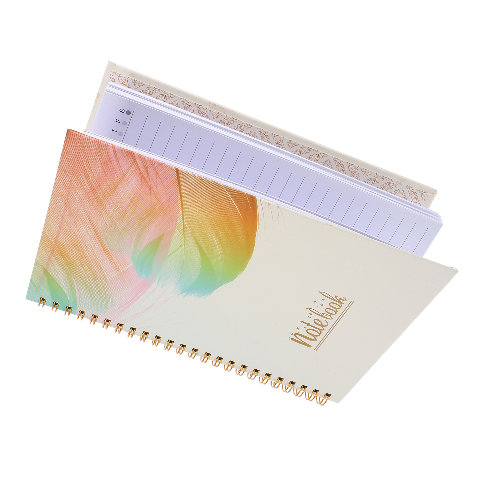 MLINS A5 Notebook Messenger Digital Planner Office Journal Golden ...