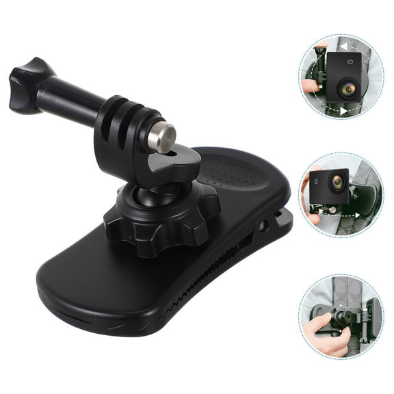 YUYUETIME Backpack Strap Mount Camera Clip Black Strong Clamp for Hiking and Mountain Climbing Use