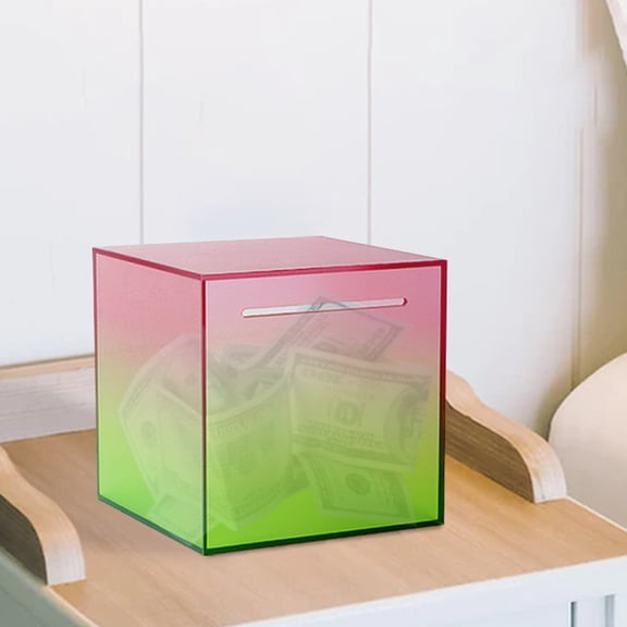 MLINS Acrylic Money Saving Box for Cash Storage Large Capacity Safe Anti Drop 10.5x8.5x12.3 Inches