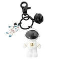 thumbnail image 1 of MLINS Adorable Astronaut Doll Keychain Bell Key Rings Hanging Keychain Ornament for Car Bag (Black), 1 of 8