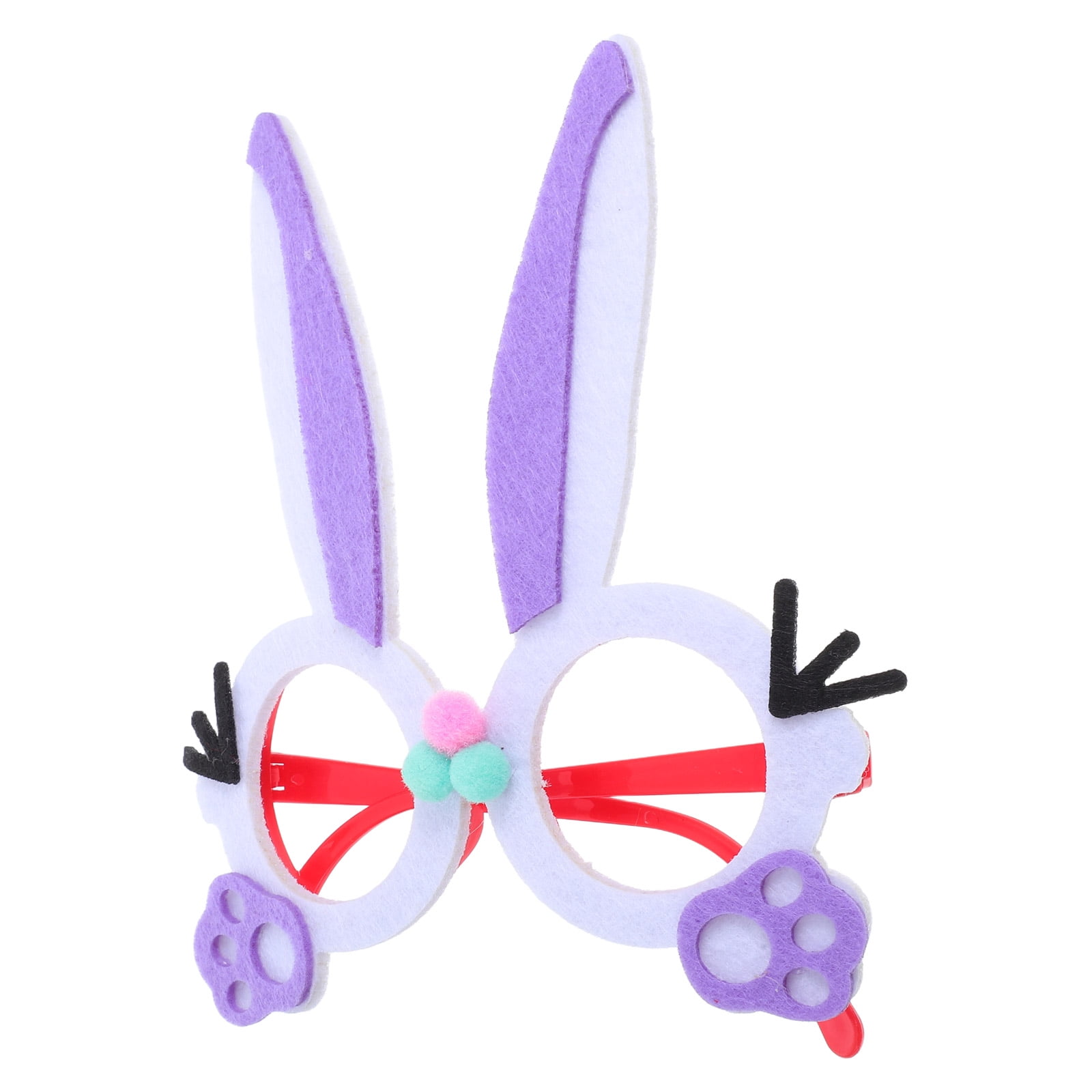 Adorable Rabbit Glasses Funny Easter Themed Eyewear For Party Cute Photo Booth Prop 1 Set Easter Decoration
