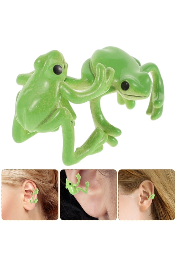Adorable Frog Ear Cuffs for Women Non-Piercing Lightweight Zinc Alloy Durable and Longlasting