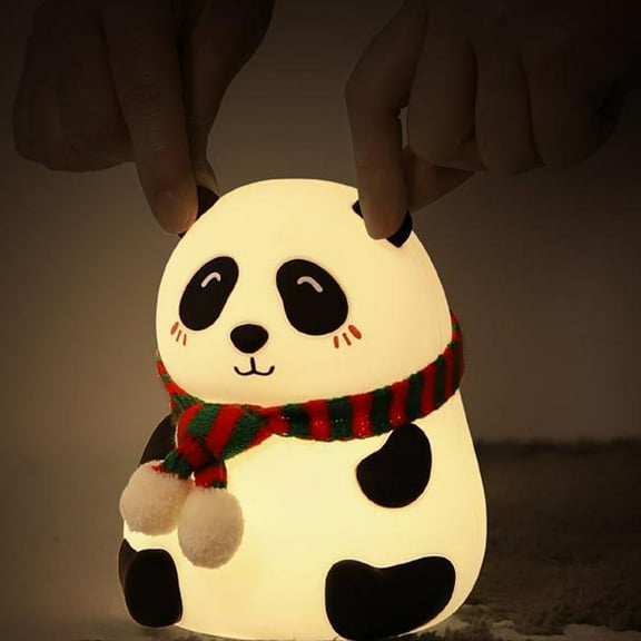 MLINS Adorable Panda Shape LED Night Light USB Charging Bedside Lamp for Bedroom Decor