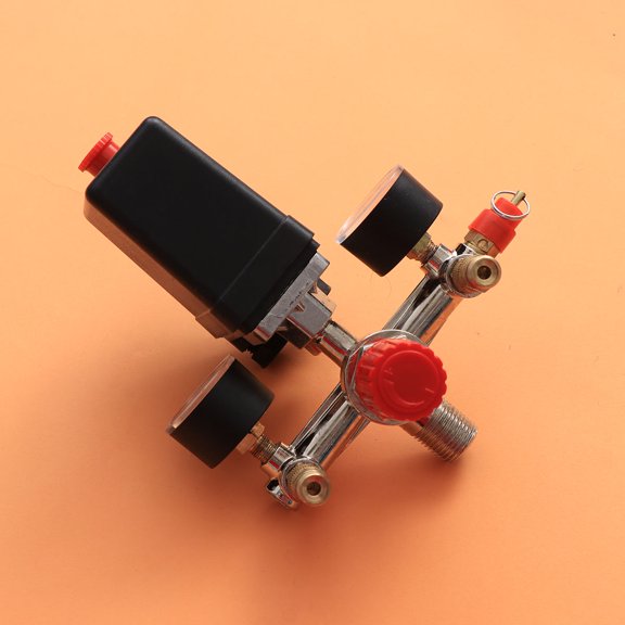 MLINS Air Compressor Pump Pressure Control with Gauges Regulator