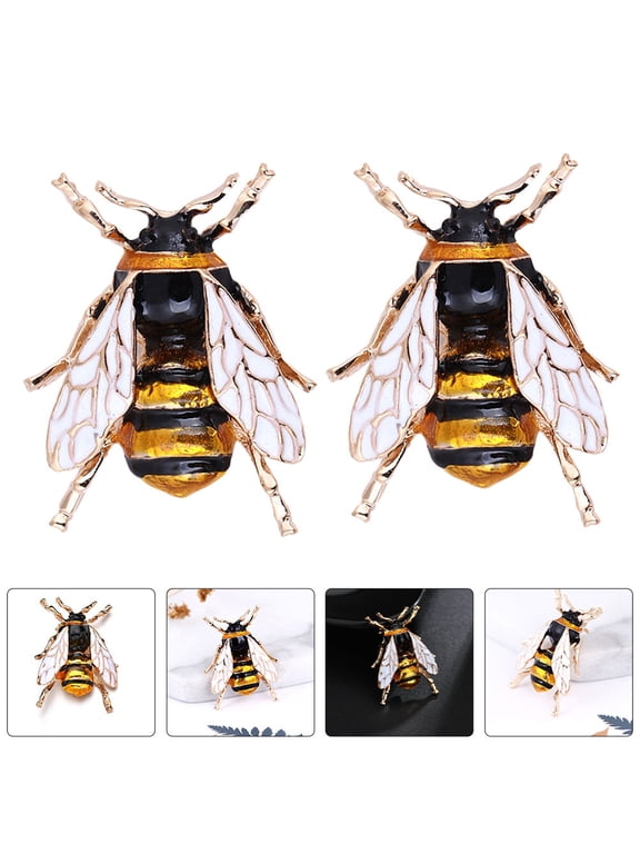 Retro Bee Brooch Pin Assorted Color Alloy Add Elegance to Your Look