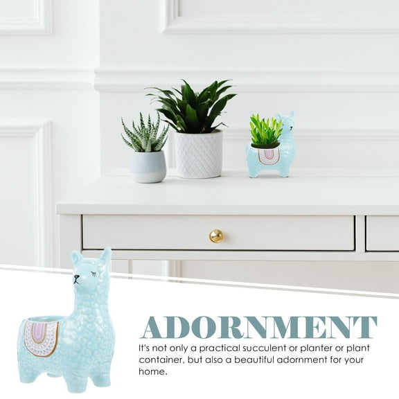 MLINS Alpaca Shape Ceramic Planter Pot Succulents Pot Cactus Plants Pot Succulent Pot