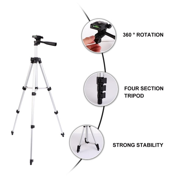 MLINS Aluminum Alloy Phone Tripod Compact Telescopic Photography Stand