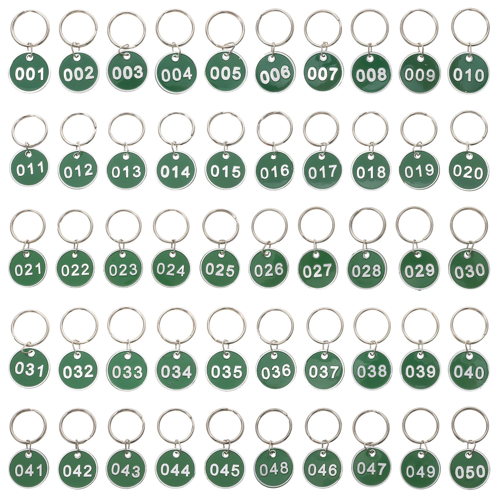 MLINS Aluminum Storage Tags with Key Ring for Organizing Keys Luggage and Memory Sticks Green 150 Numbers