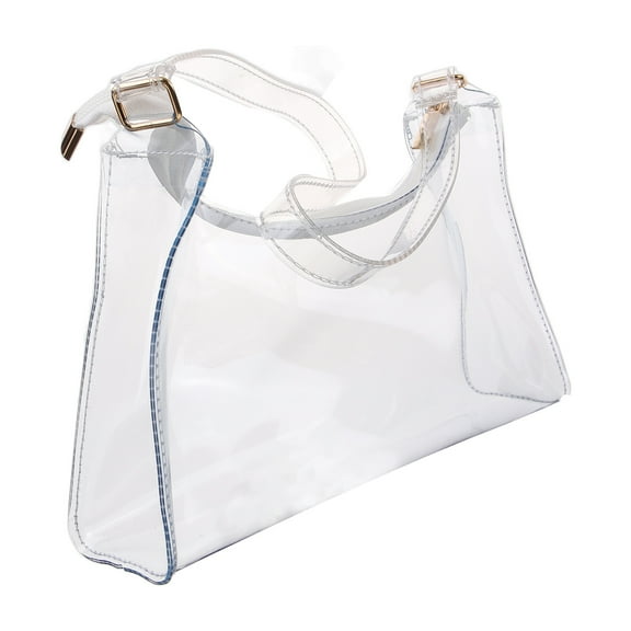 MLINS Approved Clear Bag Stadium Clear Shoulder Concert Bag Zipper Design Shoulder Bag