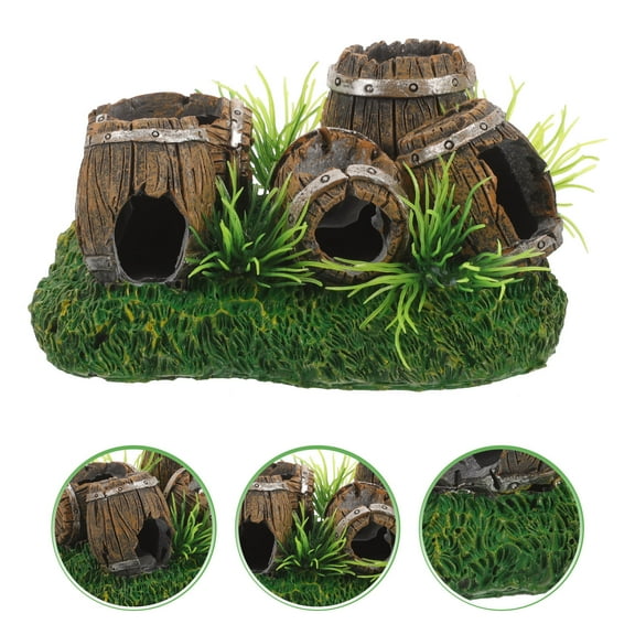 MLINS Aquarium Hideaway Decoration Resin Aquarium Decor Fish Hiding House Shrimp Habitat