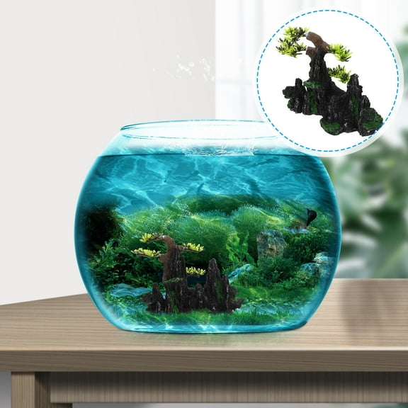 MLINS Aquarium Resin Rock Decorations for Fish Tank Landscaping 4.7 Inches