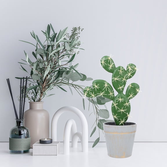 MLINS  Artificial Cactus Plants Simulated Potted Large Banquet