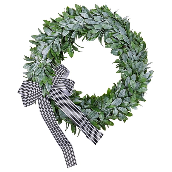 MLINS Artificial Leaf Wreath for Front Door Spring Door Wreath Summer Leaf Wreath for Wedding