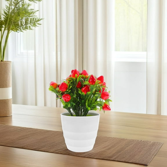 MLINS  Artificial Strawberries Strawberry Centerpieces Simulated Potted Plant