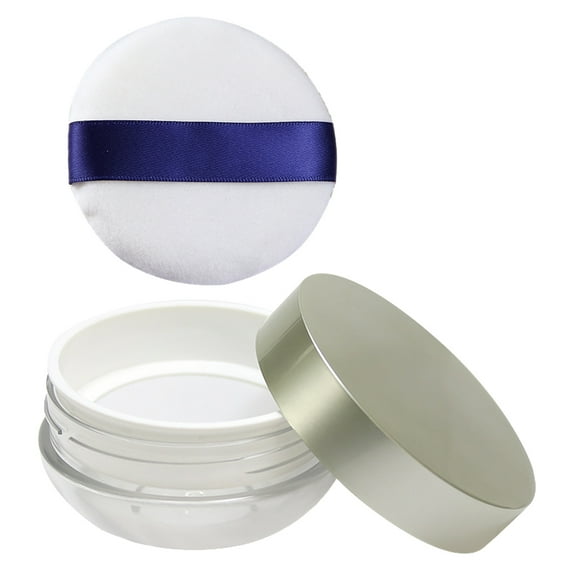 MLINS Baby Powder Container with Puff Box Ladies' Makeup Storage