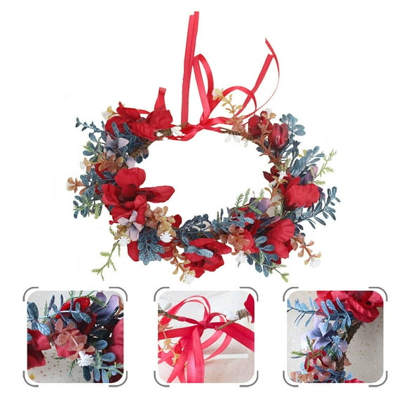 MLINS  Bachelorette Headband Wedding Wreath Flower Hair Bridesmaid