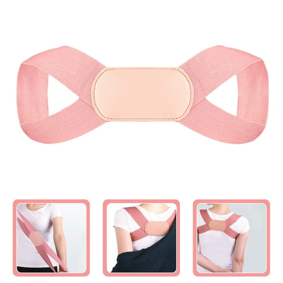 DINHEAROM Pink Posture Correction Belt with Non Irritating Material for Office and Home Use