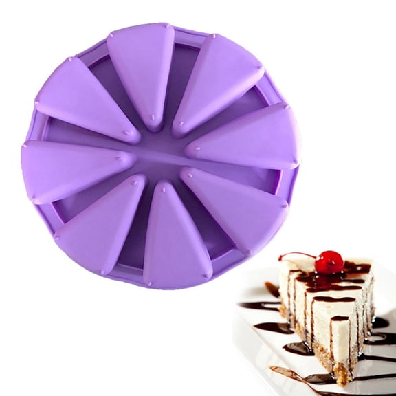MLINS Baking Molds Triangle Cavity Eight Portion Silicone Cake Mold for Cake Mousse Jelly Pudding Fruit Pie