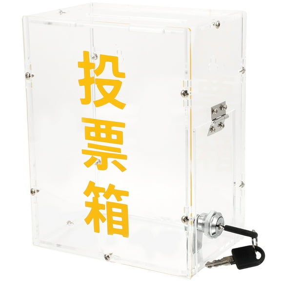 MLINS Ballot Box with Lock Boxes Wall Mounted Mailbox Transparent