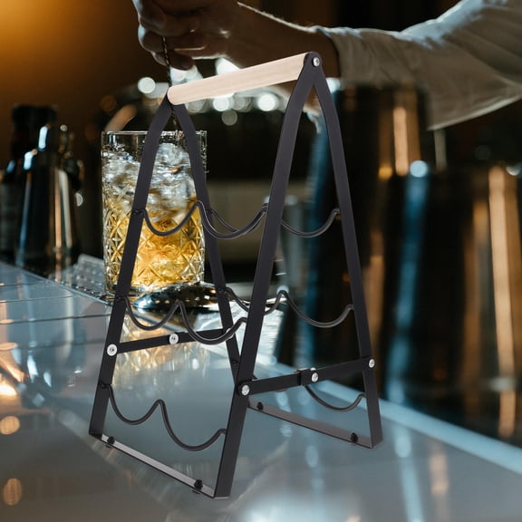 YUYUETIME Water Kettle Storage Rack Wine Bottle Holder Iron 1Set