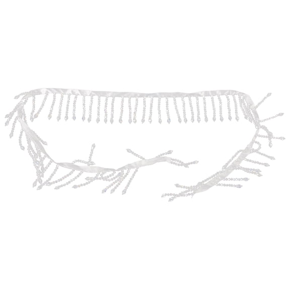 MLINS Beaded Tassel Chain Beaded Fringe Trim Decorative Beaded Chain Clothing Trim for DIY