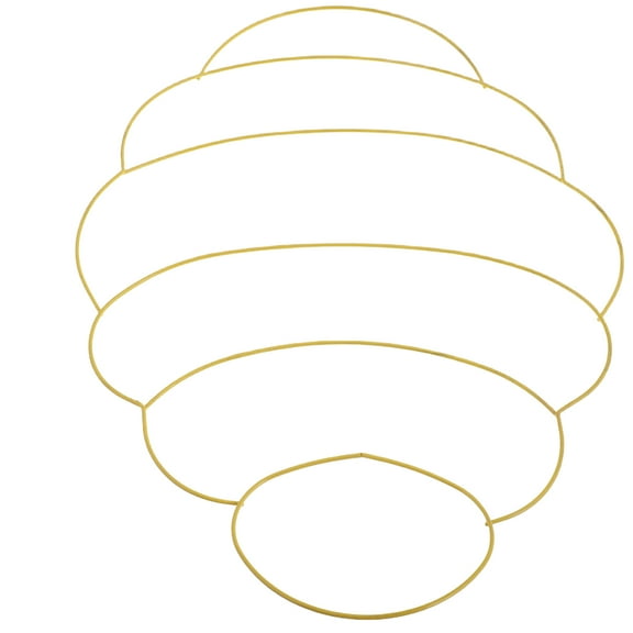 MLINS Beehive Shaped Wire Wreath Form Beehive Shaped Wreath Ring Bee Party Supplies Easter Holiday Decor For Front Door Patio Porch