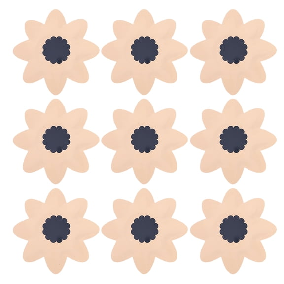 FONWILYO Flower Shaped Party Plates Beige 16Pcs For Holiday