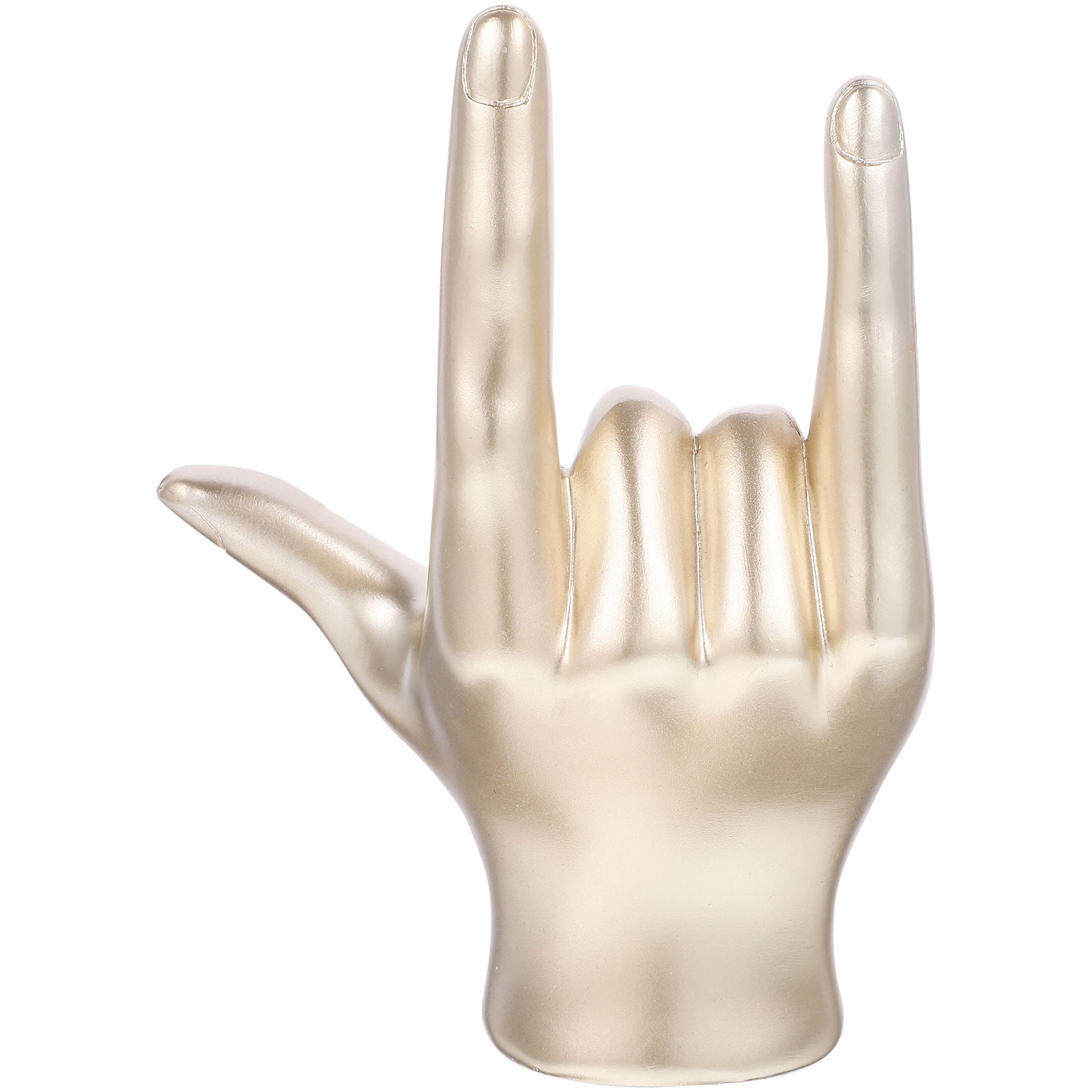 MLINS Beige Resin Hand Gesture Statue with Minimalist Design for Home ...