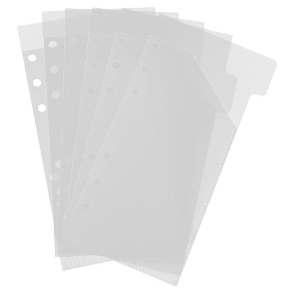 MLINS  Binder Divider 6-ring Pocket Refill Card Sleeves Money Folder Transparent