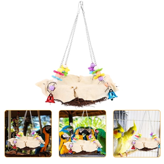 MLINS Bird Nest Swing Bed Toy Parrot Swing Nest Hanging Parrot Swing Nest for Cage