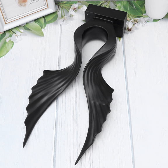 MLINS Black Angel Wing Statue Resin Sculpture for Home Tabletop Decor Gift 8.5 x 6.5 x 4.5 Inches
