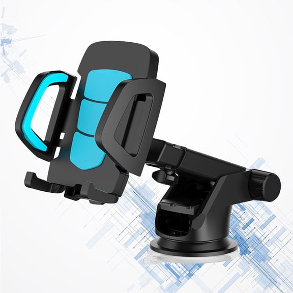 MLINS Black Car Phone Holder with Adjustable Suction Cup for HandsFree Use on Dashboard or Desk 5.38.3cm