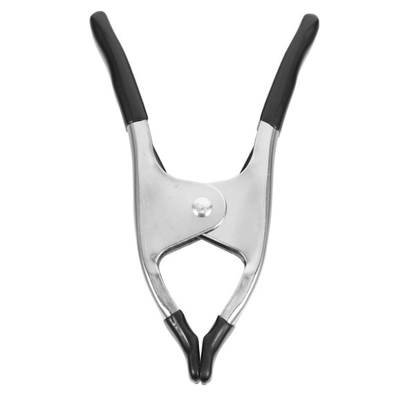 MLINS Black Nickel-Plated Heavy Duty Spring Clamps with Rubber Cover for Tool 6-inch