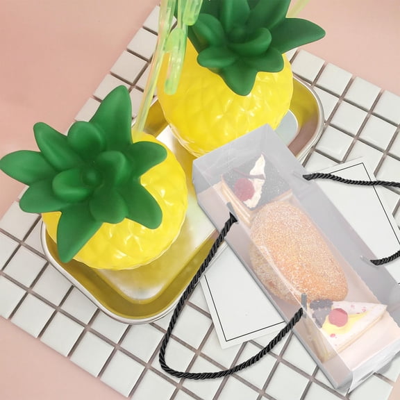 MLINS Black Plastic Cake Boxes for Storage Use Lightweight and Suitable for Standard Size Cake Roll