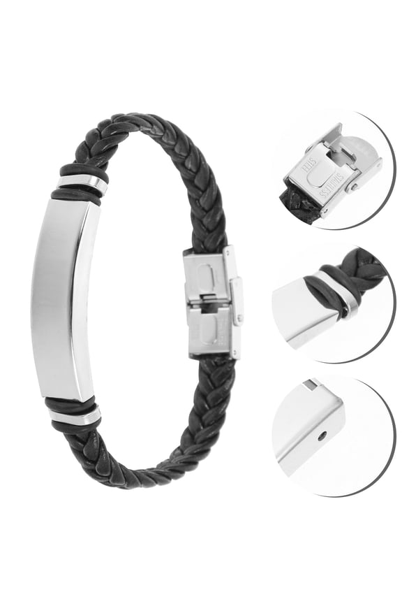 Simple Men Wrist Bracelet Stainless Steel For Male Friends 1Pack 8.3in