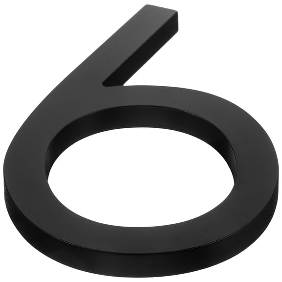 MLINS Black Zinc Alloy House Number Plate for Door or Mailbox Durable Rust Resistant with Screws 6