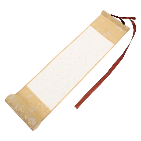 YUYUETIME Traditional Chinese Calligraphy Practice Scroll with Wooden Rods Made from Premium Xuan Paper