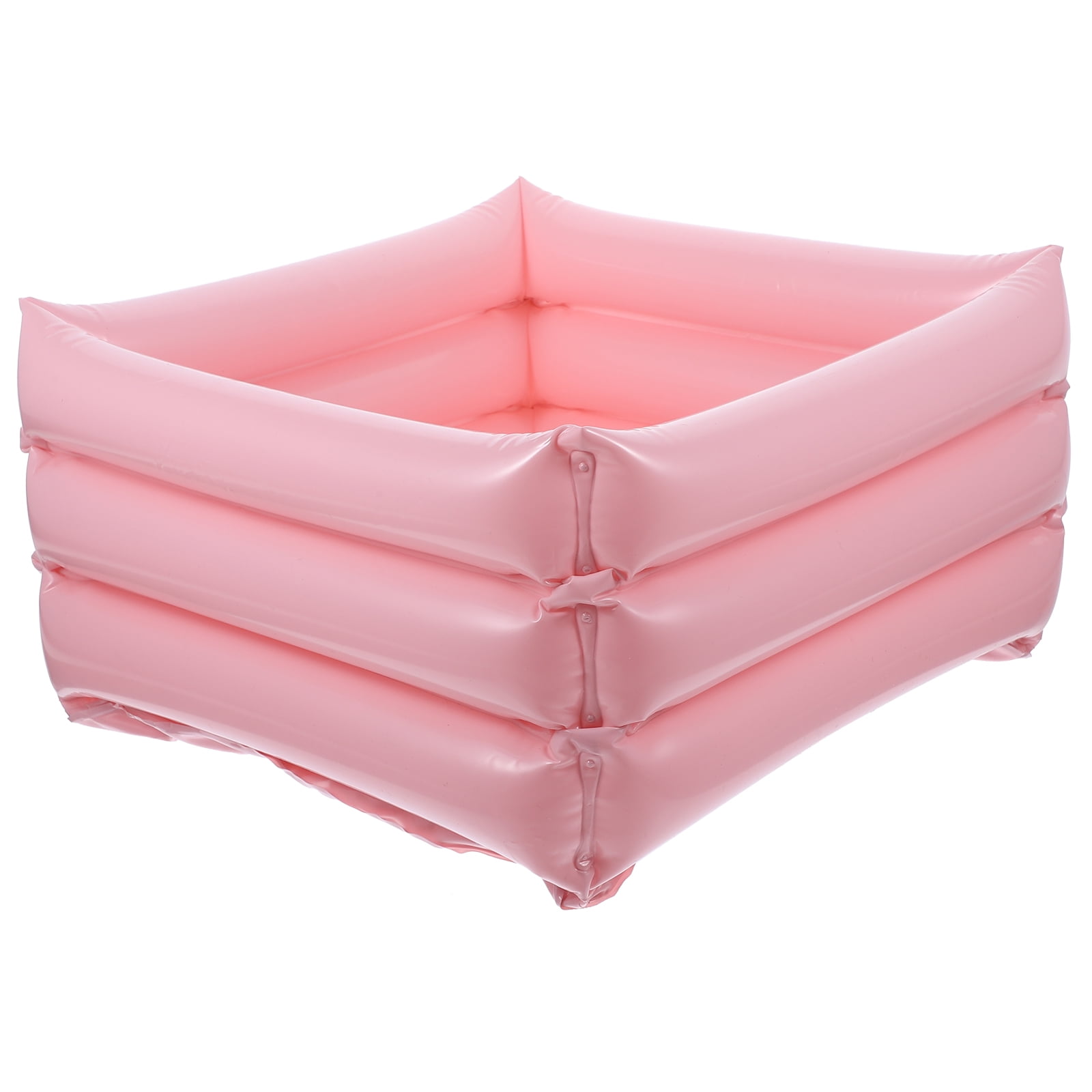 MLINS Blow up Baths Paddling Tub Buckets Water Trough Travel Shampoo Pink