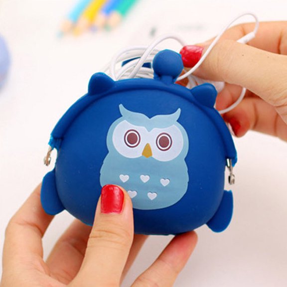 MLINS Blue Silicone Coin Purse for Storage Vivid Candy ID Cards Coins Cash Small Items Fits All Occasions