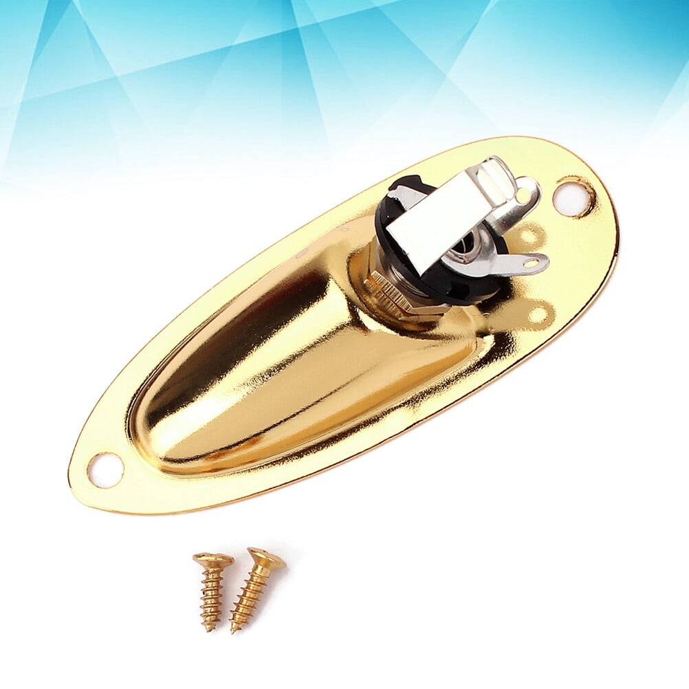 MLINS Boat-shaped Socket Finish Input Jack for Electric Guitar Golden ...