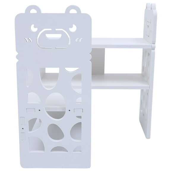MLINS Bookcase Small Shelf Unit Storage Rack PVC Bookshelf Office