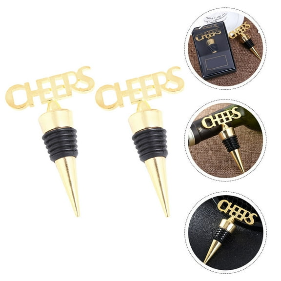 MLINS Bottle Wine Stopper for Gifts with CHEERS Letters