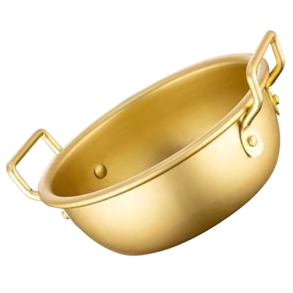 MERRYHAPY Aluminum Golden Round Bowl for Cafes Meal Preparation 1Pack 5.4x4.7in
