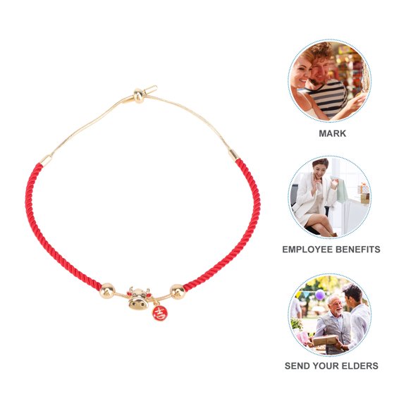 MLINS  Bracelet Wrist Red String Durable Animal Year Braided Rope Chain Man