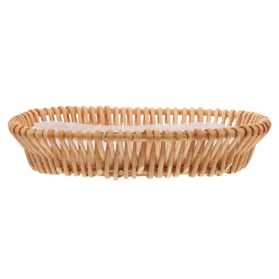 MLINS Bread Basket Woven Rattan Bread Basket Woven Desktop Food Serving Basket Fruit Basket