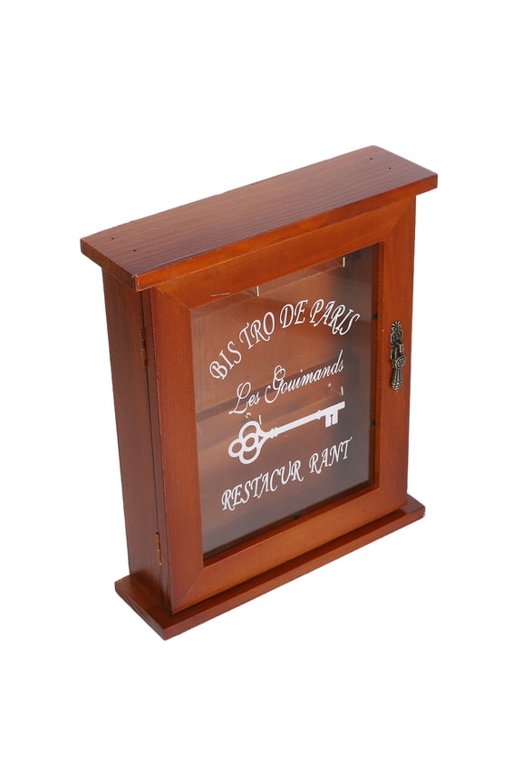Brown Wallmounted Storage Box for Keys and Sundries with Retro Style Design Practical and Decorative 1Pc