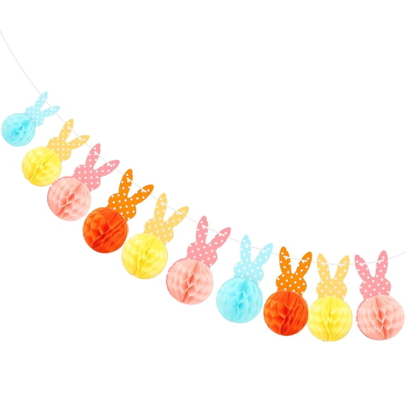 MLINS  Bunny Easter Flag Cabinet Decorations Paper Child